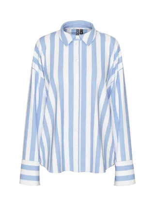 Chemise Rayures Bleu/Blanc Femme Pieces Liva 1