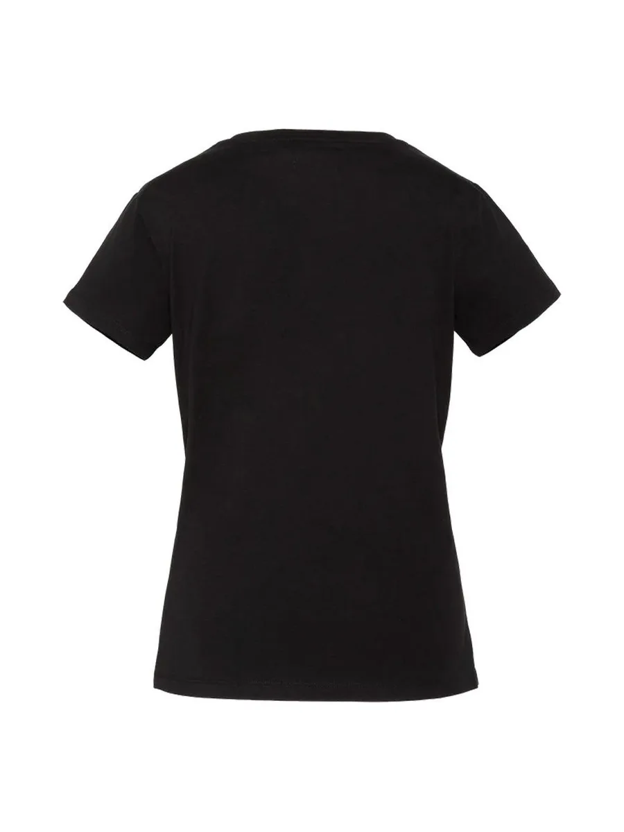 T-Shirt Noir Femme Schott TSBRODEDW 2