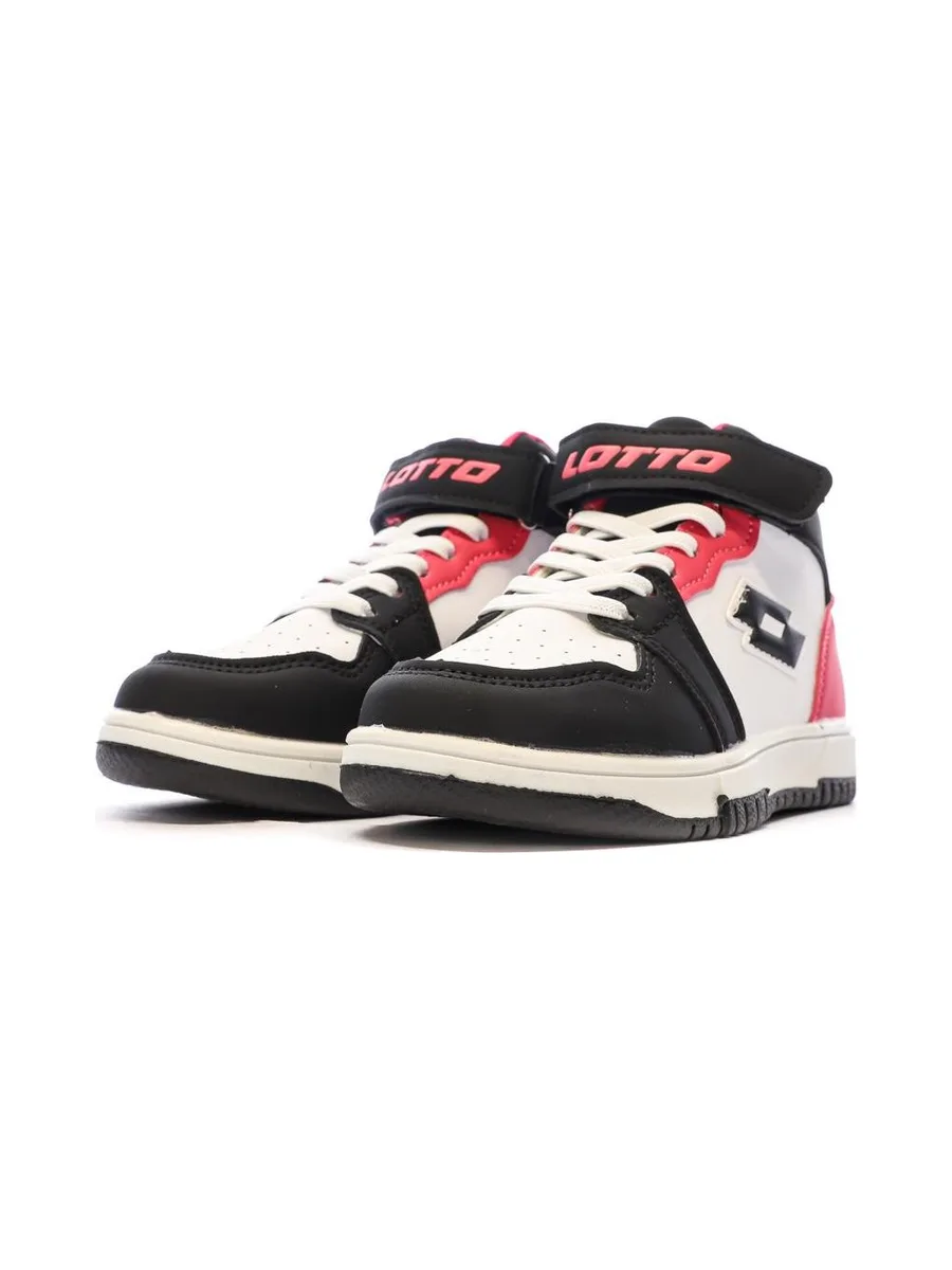Baskets Blanche/Noir/Rose Garçon Lotto Ravenne 6