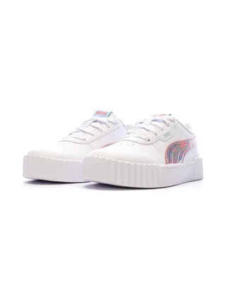 Baskets Blanches/Rose/Bleu Fille Puma Carina 3.0 6