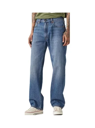 Jean 555 Bleu Délavé Homme Levi's Relaxed Straight Med Indig 1