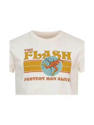 T-Shirt Blanc Homme Comics 70's Flash 2
