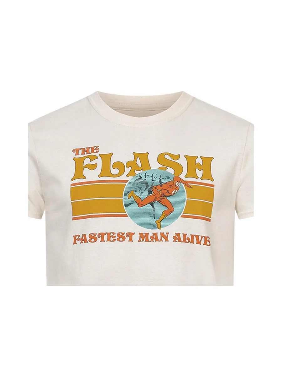 T-Shirt Blanc Homme Comics 70's Flash 3