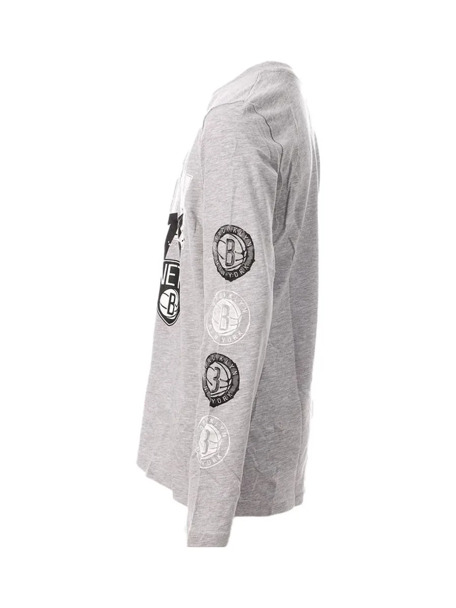 T-shirt Manches Longues Gris Garçon Busy NBA BROOKLYN NETS 4