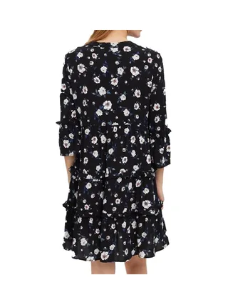 Robe Noir à fleurs Femme Vero Moda Easy 2