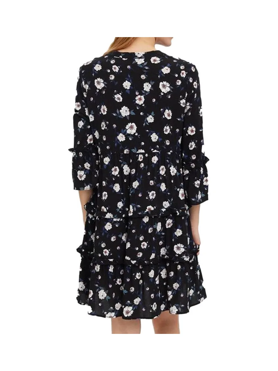 Robe Noir à fleurs Femme Vero Moda Easy 3