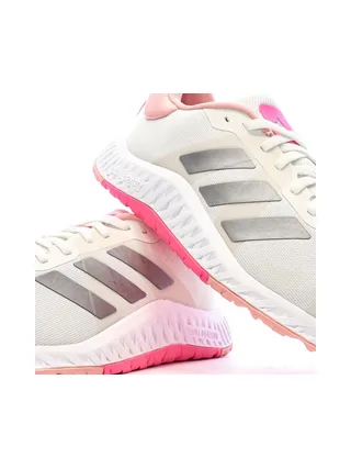 Baskets Blanches/Roses Femme Adidas Everyset Trainer 7