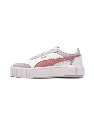 Baskets Blanches/Roses Fille Puma Carina Mia 1