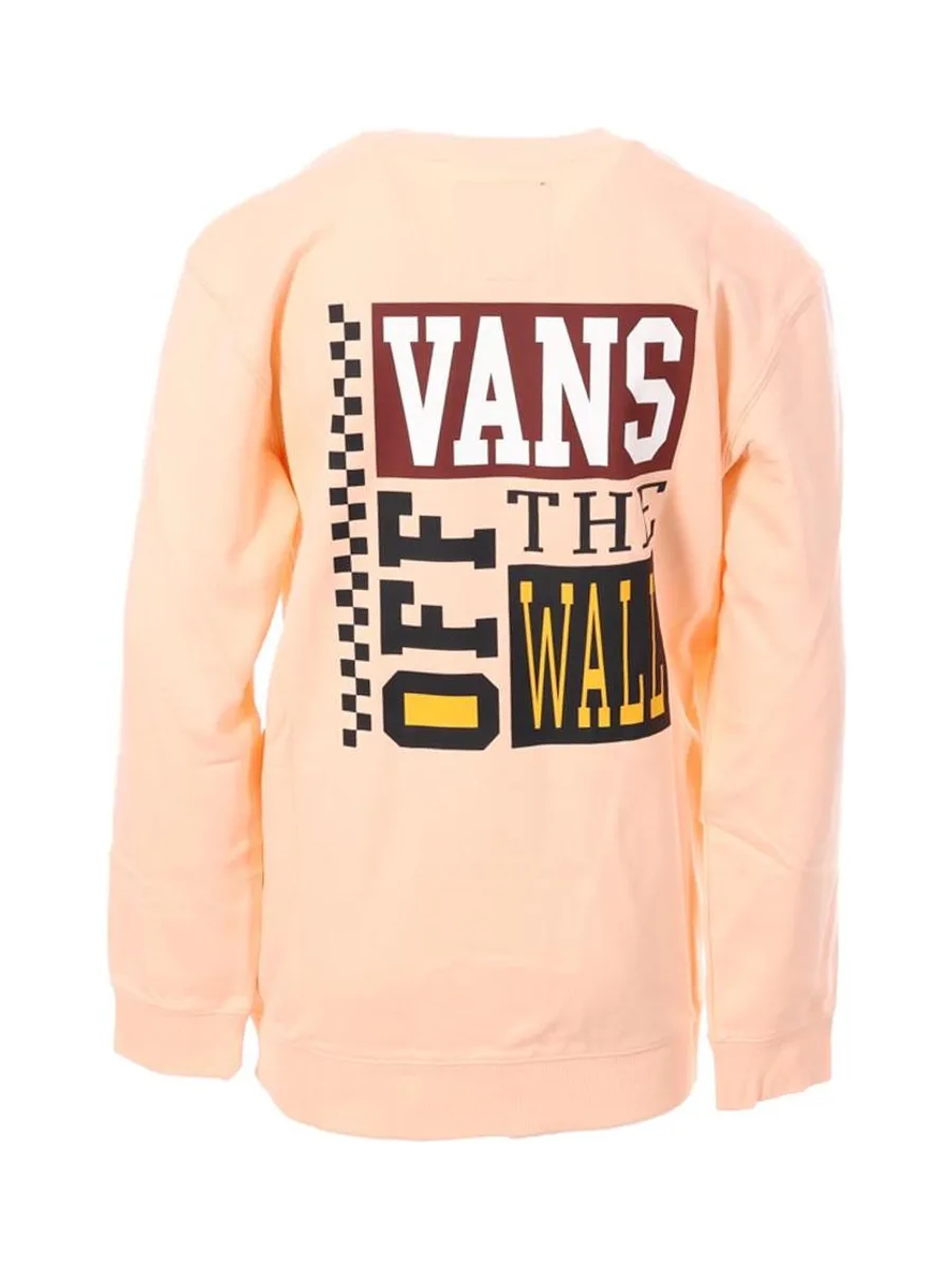 Sweat Corail Enfant Vans Logo Fleece Crew Tropical Peac 3