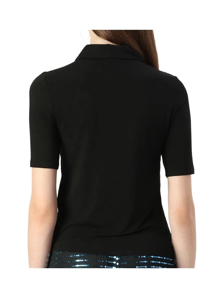 Polo Noir Femme JDY Sanni 2/4 3