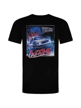 T-Shirt Noir Homme Back To The Future Outatime 1