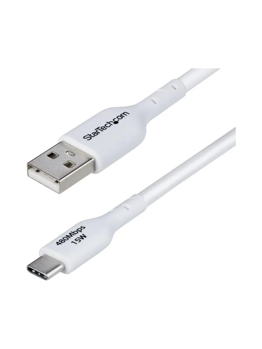 3m White USB-A to USB-C Charging Cable 1