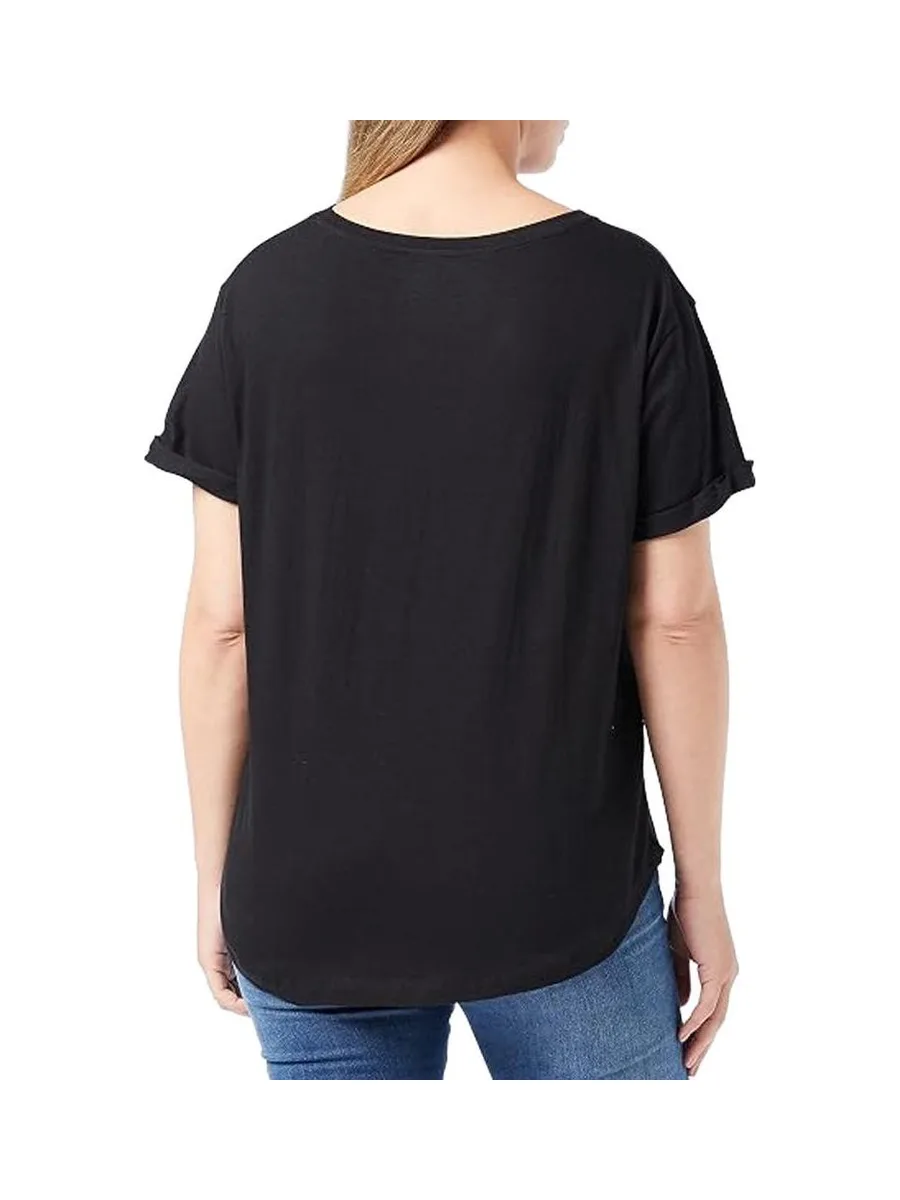 T-Shirt Noir Femme Disney Princess Castle 3