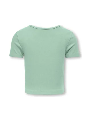T-Shirt Vert Fille Kids ONLY Cutout Top 2