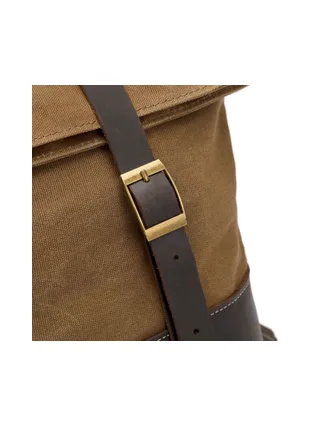 NES - Sac à dos en cuir véritable et toile enduite - Bleu 15