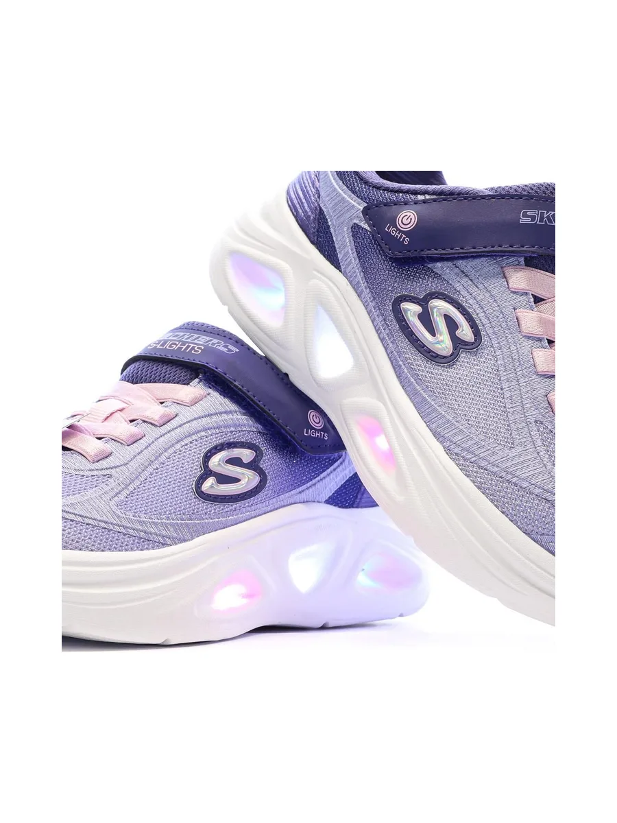 Baskets Mauves Fille Skechers Sola Glow 8