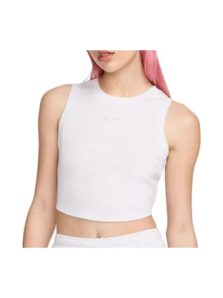 Débardeur Gris Femme Nike W Nsw Essntl Rib Crp 1