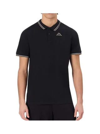Polo Noir Homme Kappa Logo Korpo 1