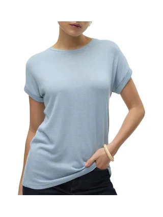 T-Shirt Bleu Ciel Femme Vero Moda Brianna 10291353 1
