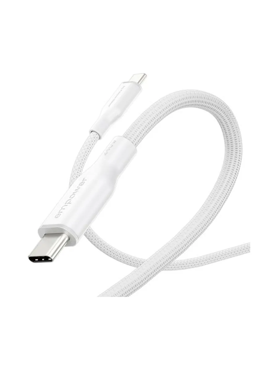 PanzerGlass empower™ by ® Racing 240W USB-C to USB-C Cable | USB 2.0 | 1.2M | Silver White USB cable 6