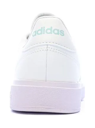 Baskets Blanches/Turquoises Femme Adidas Grand Court Base 2.0 3
