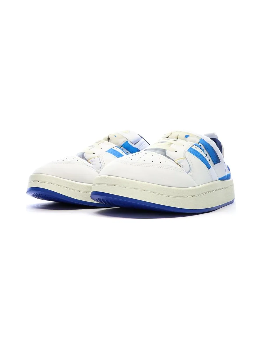 Baskets Blanches/Bleu Homme Adidas Puffylette 7