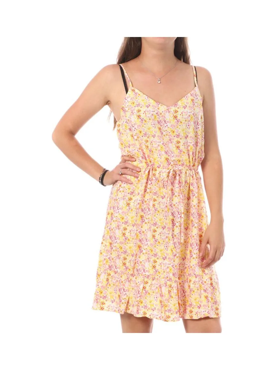 Robe Rose/Jaune Femme Vero Moda Easy Singlet 1