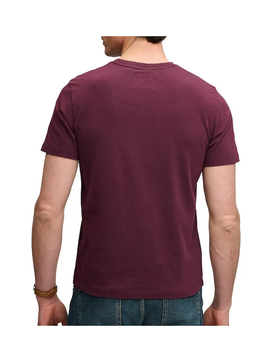 T-Shirt Bordeaux/Beige Homme Superdry Classic 3