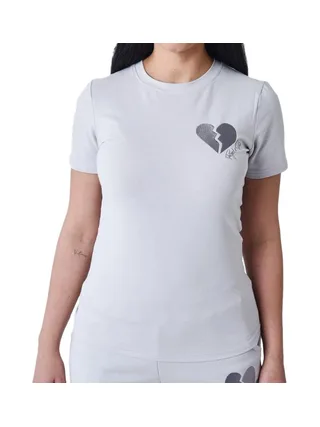 T-shirt Violet Femme Project X Paris Cœur Brisé 1