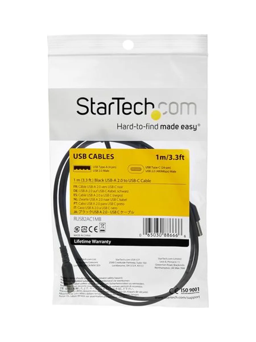 Cable - Black USB C Cable 1m 5
