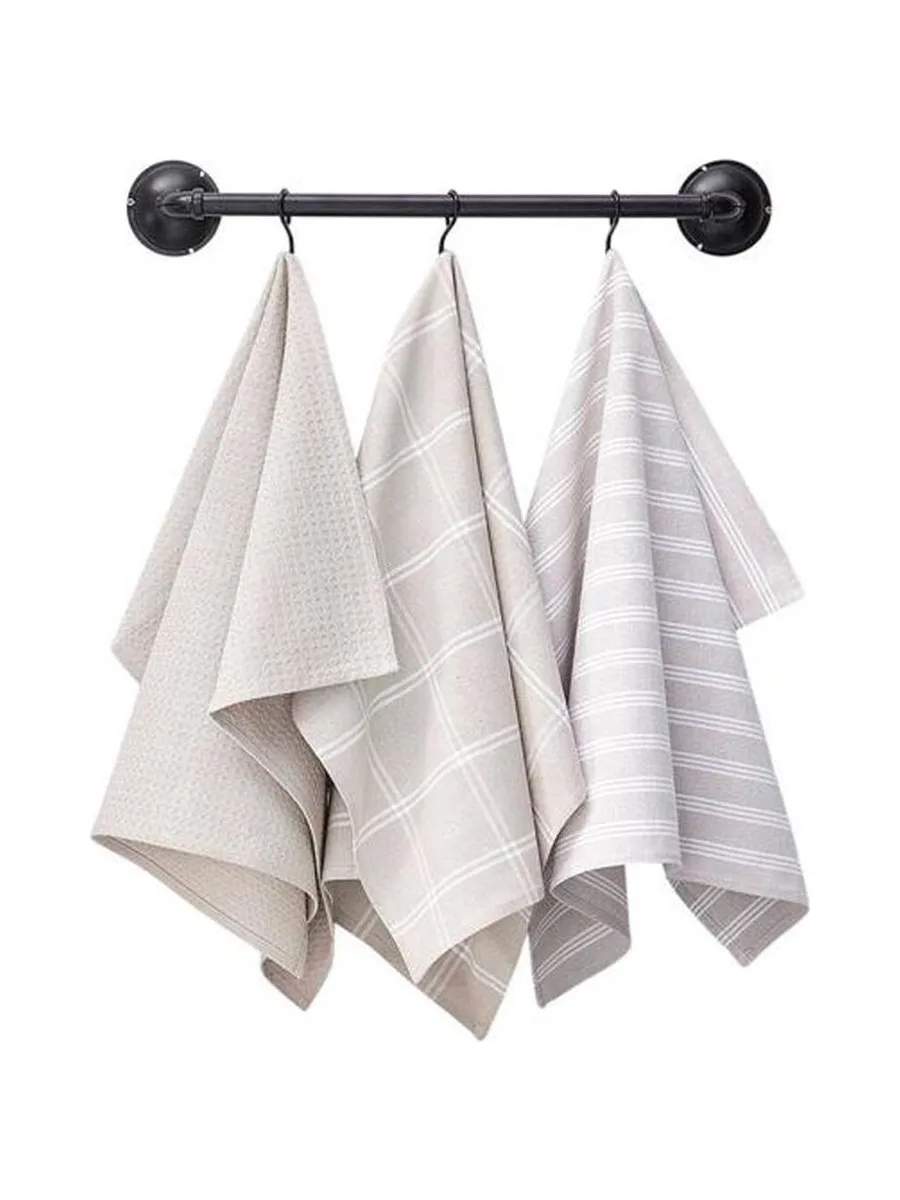 Lot De 3 Torchons Imprimé Taupe Today Towels 2