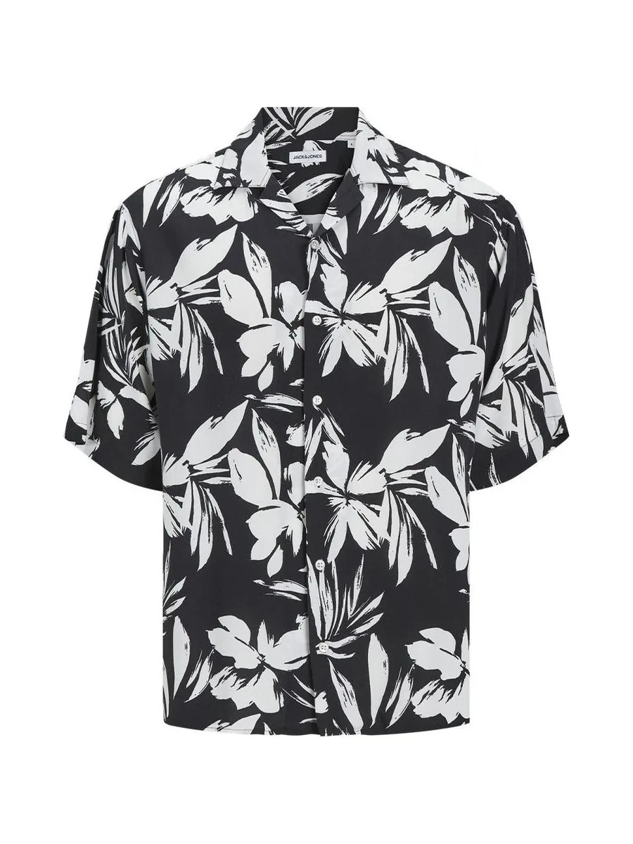 Chemisette Noir/Blanc Garçon Jack & Jones Resort Floral 2
