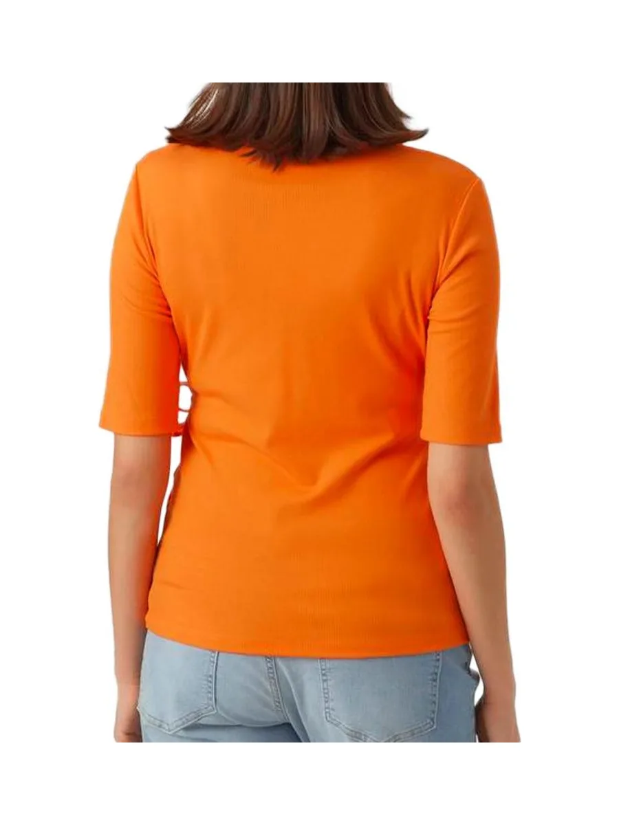 T-Shirt Orange de Grossesse Femme Mamalicious 20018309 3