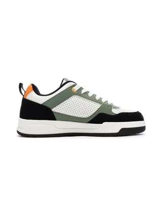 Baskets Blanc/Vertes/Noires Garçon Kappa Logo Manis 2