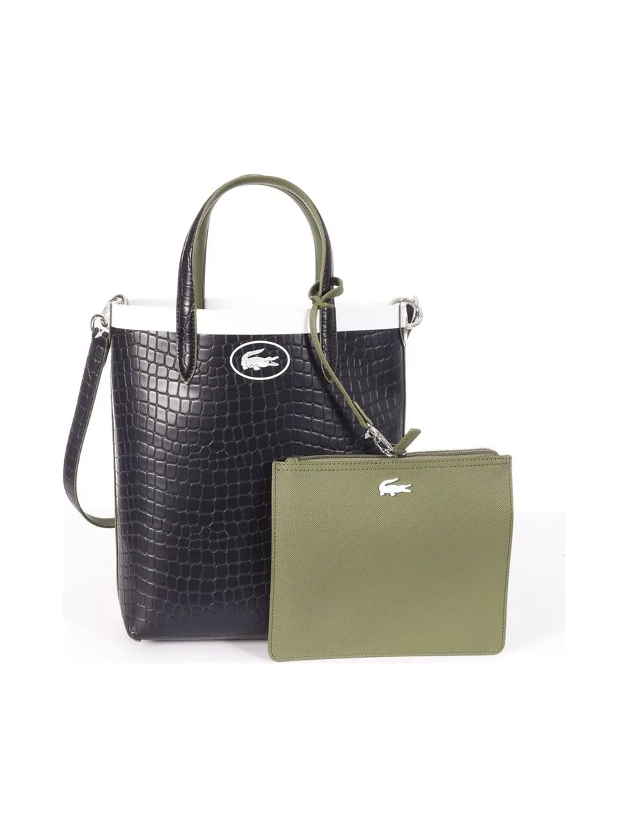Sac à Main Marine/Kaki Femme Lacoste Croc 1