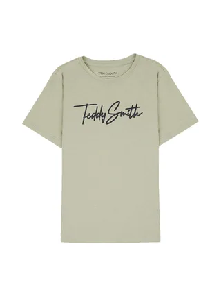 T-shirt Beige Garçon Teddy Smith Evan 1