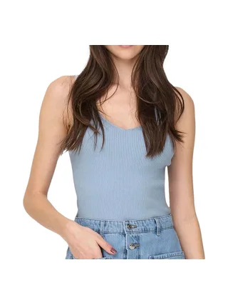 Débardeur en Maille Bleu Femme JDY Nanna 15180497 1
