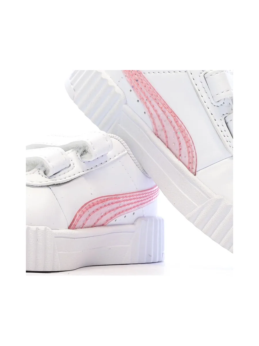 Baskets Blanche Fille Puma Carina 3.0 Blurry Dr 8