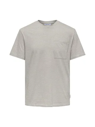 T-shirt Beige Homme Only & Sons Onsbale 1