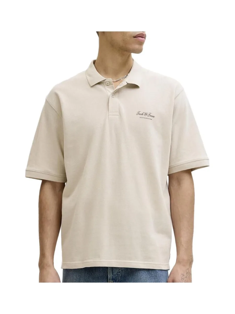 Polo Beige Homme Jack & Jones Archive Graphic Polo 2