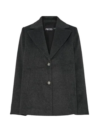 Manteau Noir Femme Pieces Jasmin Outerwear 1