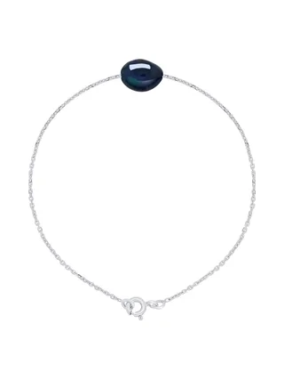 Bracelet Véritable Perle de Culture d'Eau Douce Baroque 8-9 mm — Or Jaune 375 Millièmes — 18 cm 1