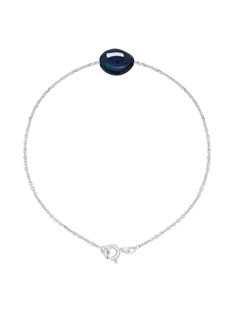 Bracelet Véritable Perle de Culture d'Eau Douce Baroque 8-9 mm — Or Jaune 375 Millièmes — 18 cm 1