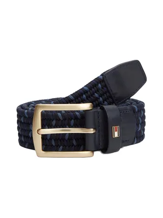 Ceinture Noire/Bleu Femme Tommy Hilfiger Denton Elastic - T 1