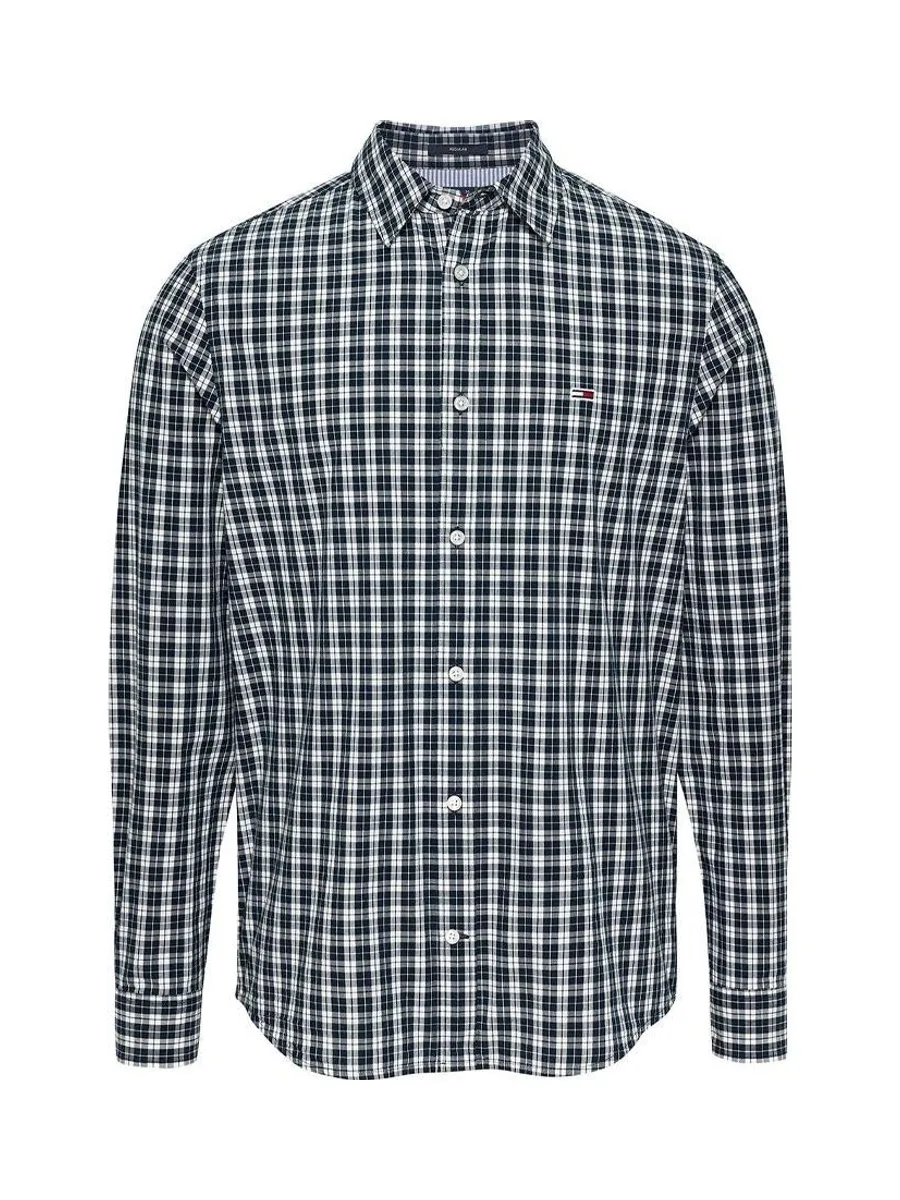 Chemise Marine/Blanc à Carreaux Homme Tommy Hilfiger Night 2