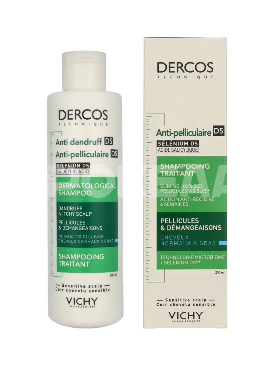 Vichy Dercos Anti-Dandruff Shampoo 200ml - Normal/Oily Hair 1