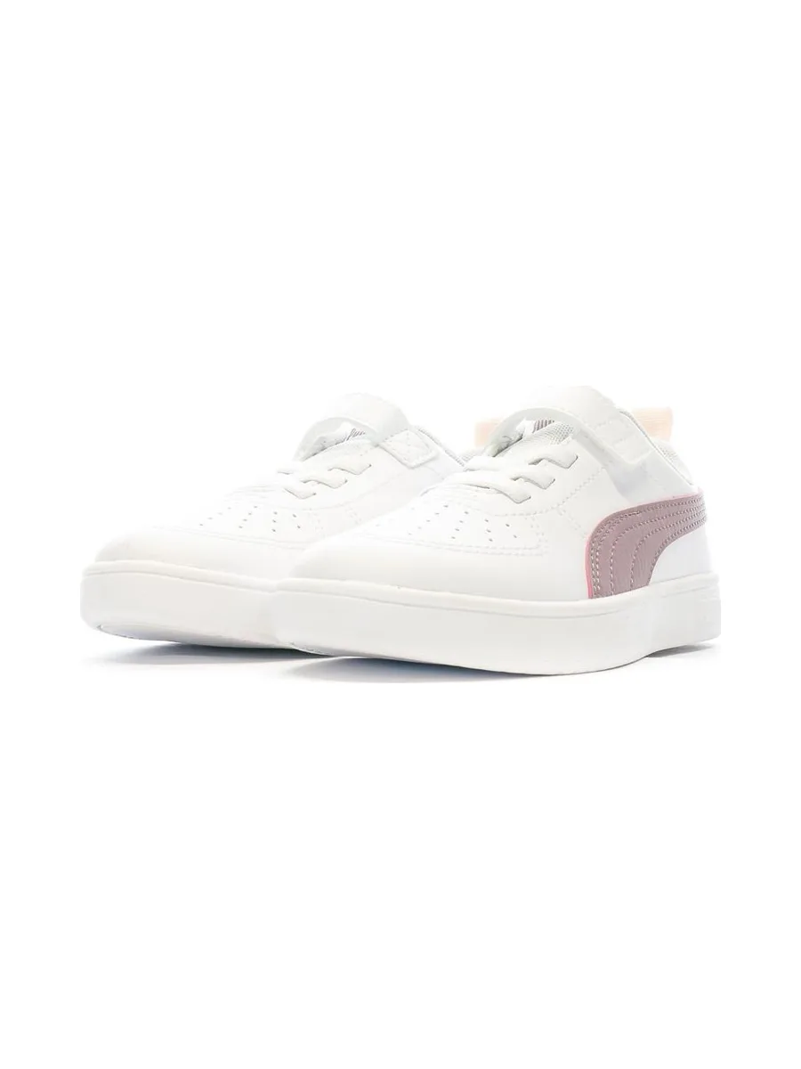 Baskets Blanches/Violet Fille Puma Rickie 6