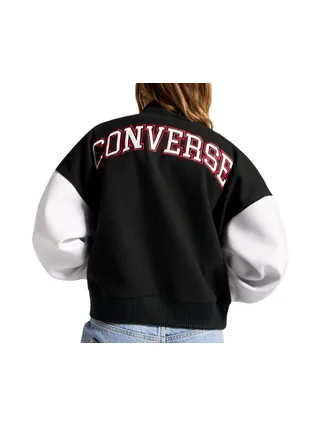 Veste Noire Femme Converse Retro 2