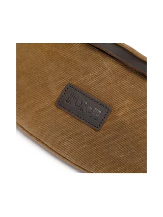 FLO - Sac banane en cuir véritable et toile enduite - Bleu 15