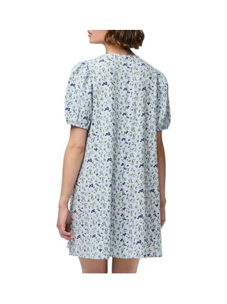 Robe Fleuris Bleu Femme Pieces Talia 2